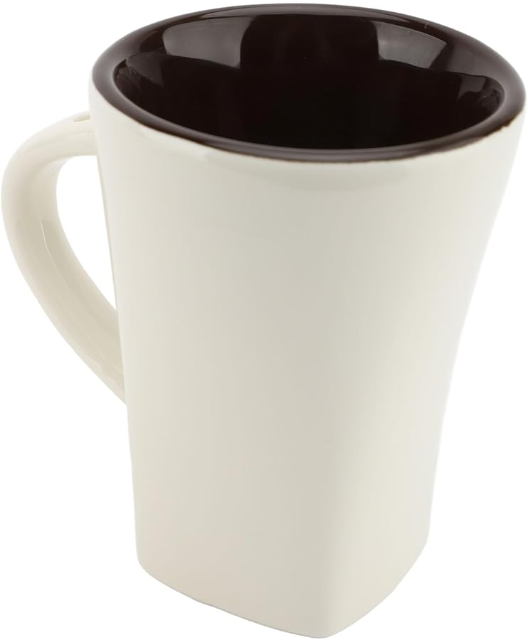 White Ceramic Fondue Mug For Melting Chocolate Cheese Butter With Fork - Image 3